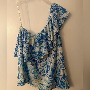 Lilly Pulitzer one shoulder shirt
